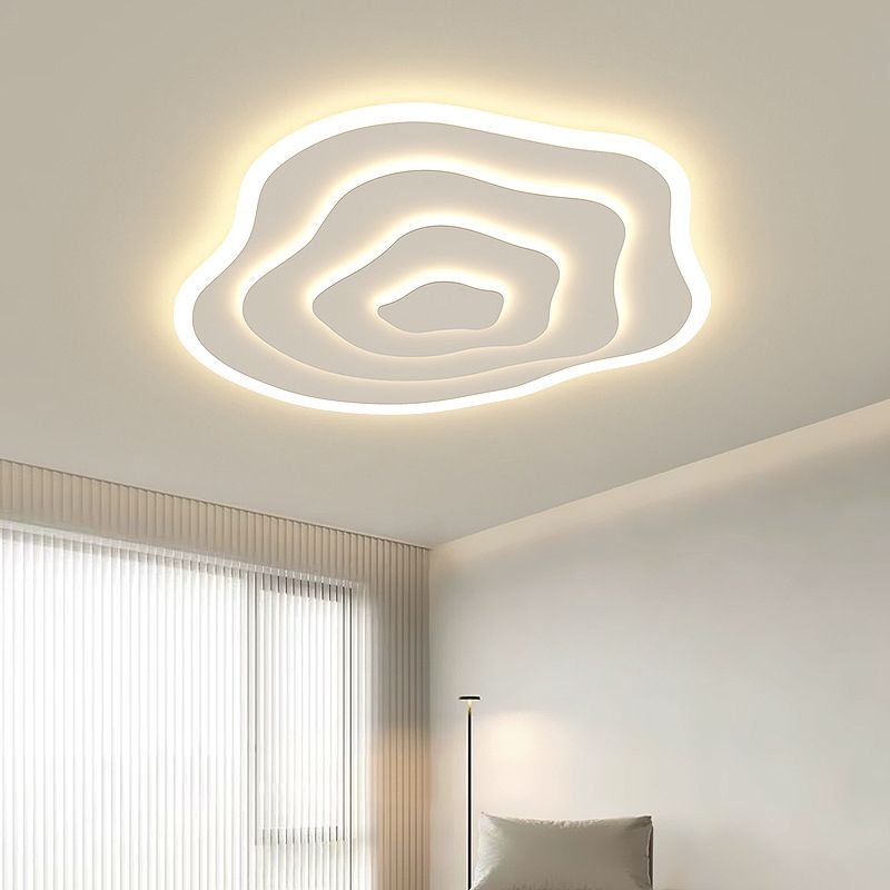 Modern Style Wave Shape Flush Mount Acrylic Ceiling Light for Living Room