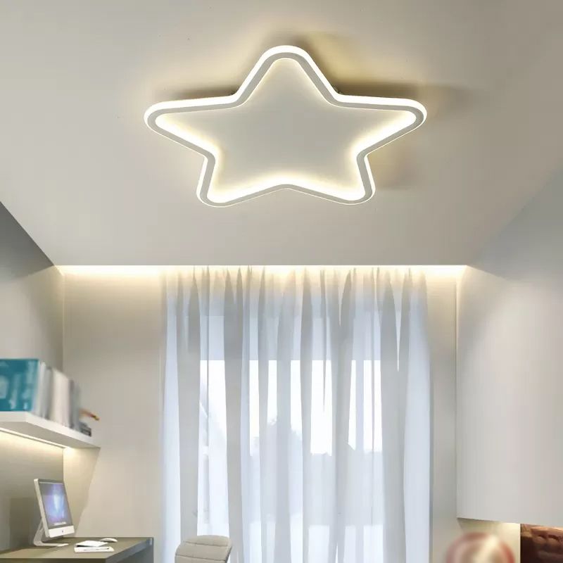 Frosted Aluminium LED Flush Mount in Modern Creative Style Silicone Starry Ceiling Light for Bedroom