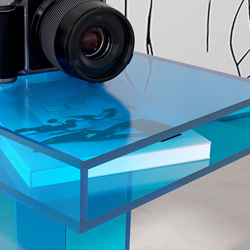 Contemporary Open Back Vertical Bookshelf Acrylic Bookshelf for Home Office