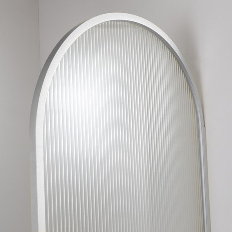 White Shower Door Frame Single Fixed Frosted Tempered Shower Bath Door