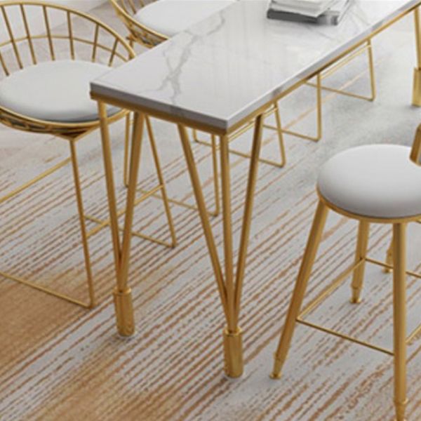 Nordic Bar Table 42-inch Height Gold 4 Legs Bistro Table for Kitchen