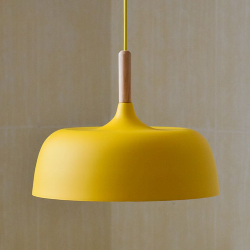 Moderne nordische einzelne hängende leichte Aluminiumkuppel -Makkaron -Hängelampe für Esszimmer
