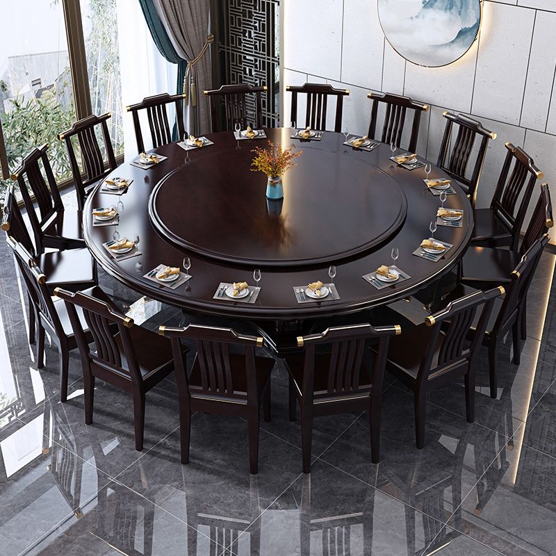 Solid Wood Dining Table Traditional Round Dinner Table for Dining Room