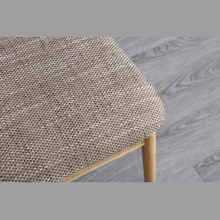 Chaise latéral de chaise latéral ouverte en chêne blanc de couleur blanche Scandinave avec jambes naturelles