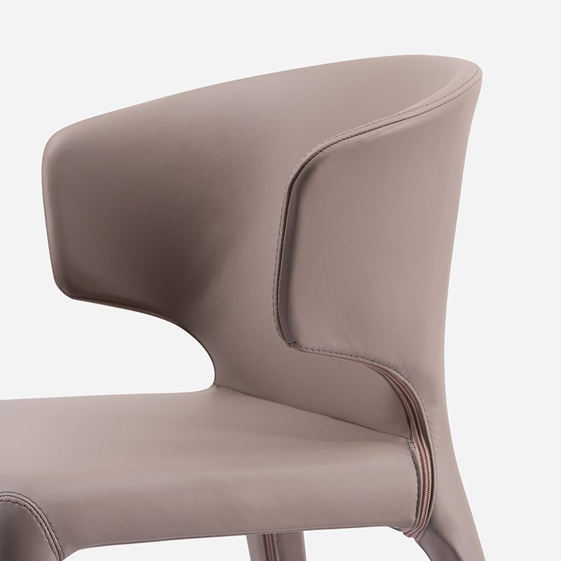 Silla de comedor estilo diseñador con acabado mate y respaldo de orejas (juego de 2)