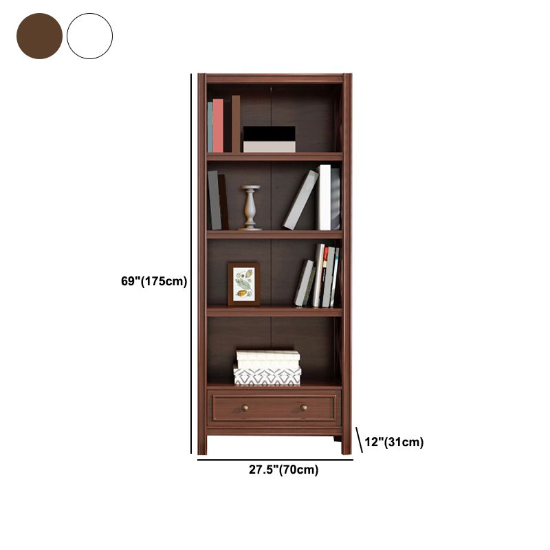 Solid Wood Rectangle Bookcase Nordic Style Storage Bookshelf