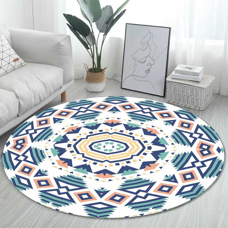 Alfombra bohemia única alfombra de área de mascotas de patrón múltiple de color sin costuras