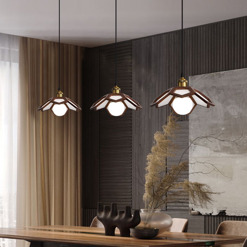 Modern Flower Pendant Lighting Fixture 1-Light Restaurant Suspension Pendant Light