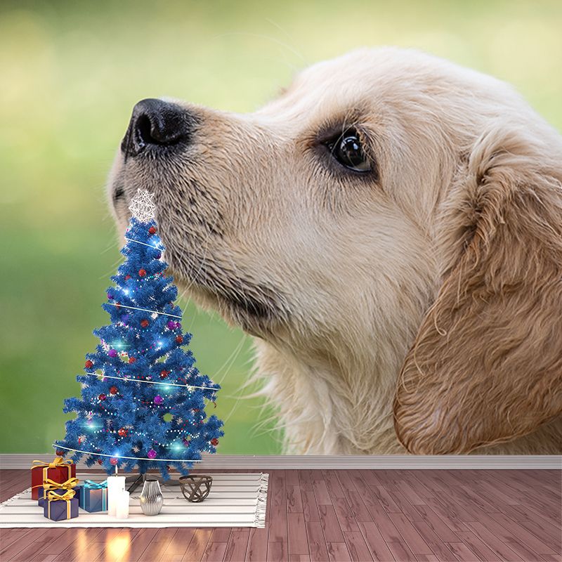 Washable Stain Resistant Wall Mural Wallpaper Pets Sitting Room Wall Mural