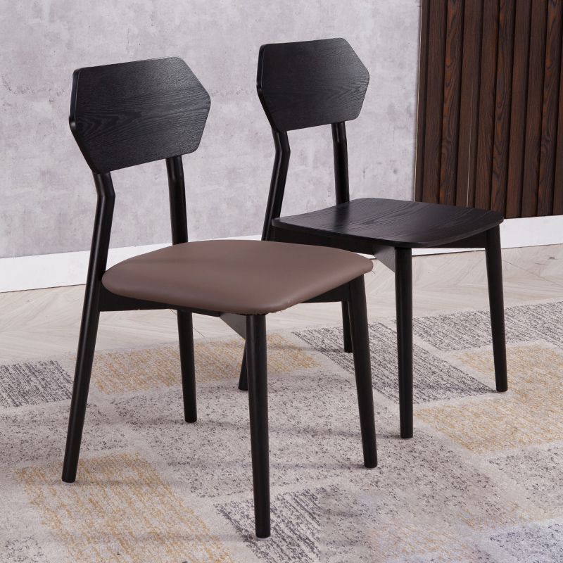 Open Back Dining Accent Chair Industrial Armless Dining Chairs