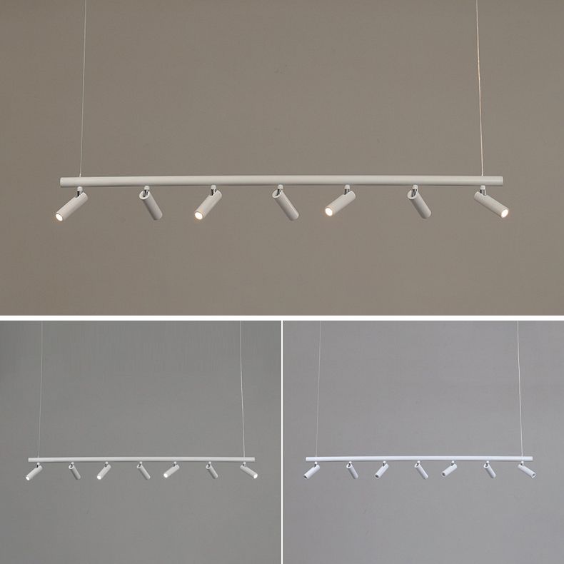 Cylinder Island Lighting Fixtures Contemporary Metal Island Pendant Light for Kitchen