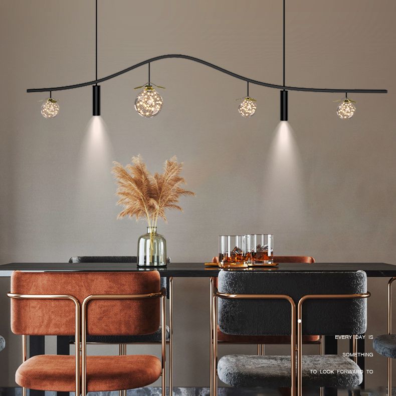 Moderne hangluchting voor Kijkeiland Globe Chandelier Island Lighting Ideas