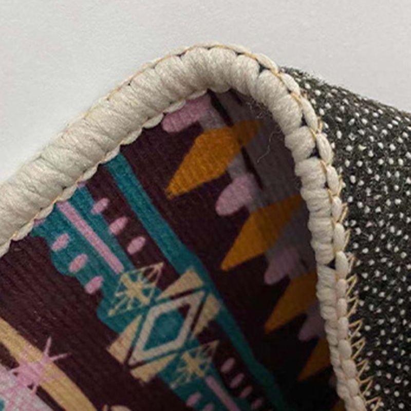Nostalgie Home Dekoration Teppich Tribal Muster Fläche Teppich Polyester Waschbarer Teppich