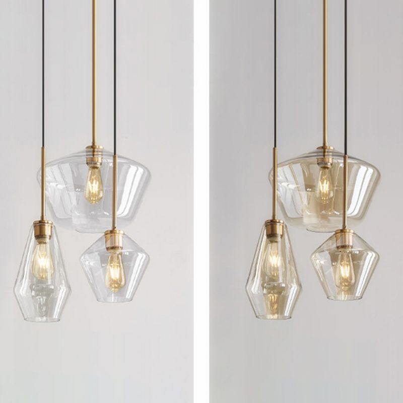 Hanging Light Fixture Minimalist Style Glass Pendant Lighting Fixture