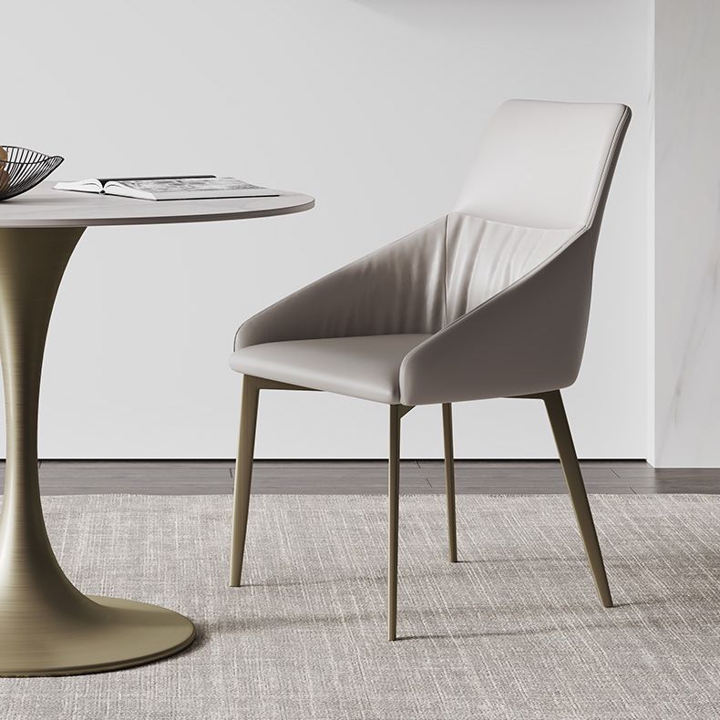 Glam Round Dining Set 1/2/3 Pcs Sintered Stone Dining Table with Armless Chairs