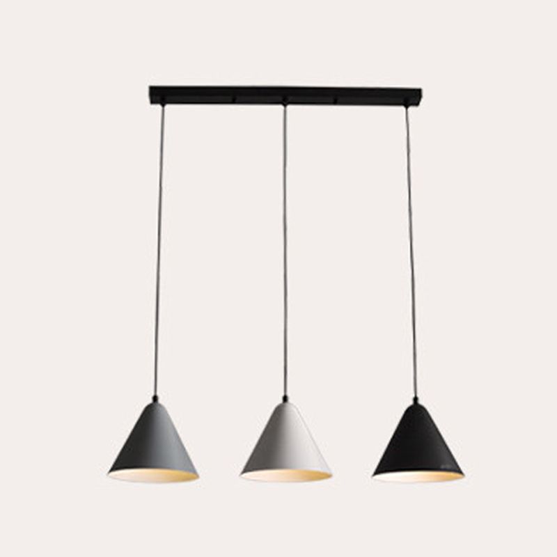 Moderne creatieve kegel hanger licht smeedijzeren macaron hangende lamp voor eetkamer