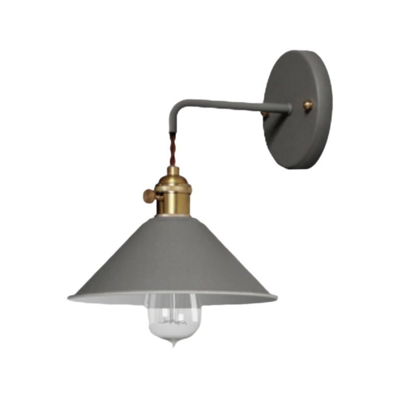 1-Light Cone Wall Light Sconce Modern Style Metal Wall Lighting