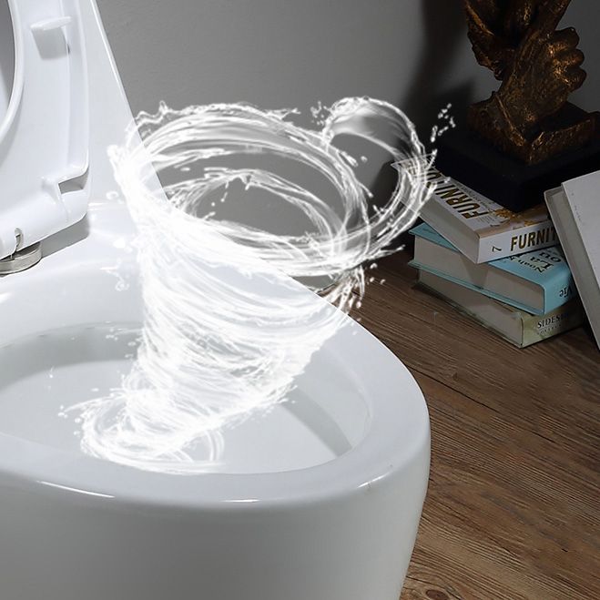 Modern Siphon Jet Toilet Bowl Cotton White Bidet Toilet with Seat for Bathroom