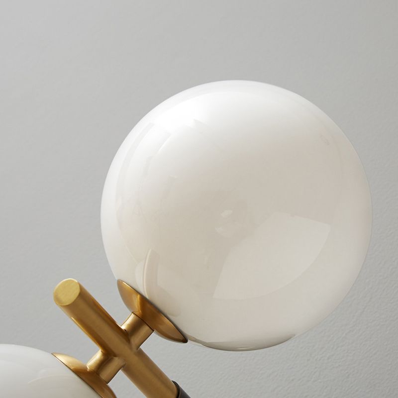 Modern Style Wall Light Ball Shade in Gold Sconces for Bedroom