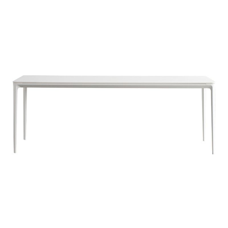 Modern White Sintered Stone Dining Set Standard Rectangle Dining Table Set with 4 Legs Base