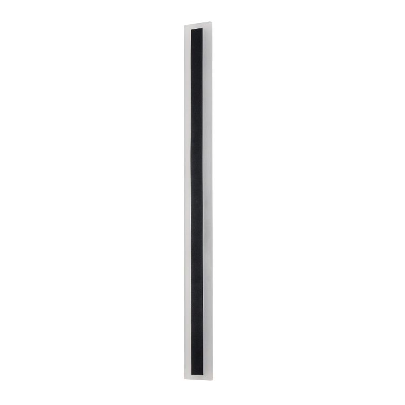 1 Light Linear Wall Sconce Contemporary Metal Wall Mounted Lighting in Black