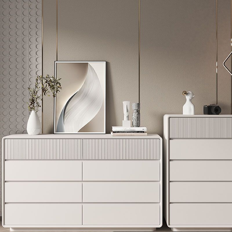 Modernism Horizontal Double Dresser Wood Dresser with 5/6/8 Drawers for Home