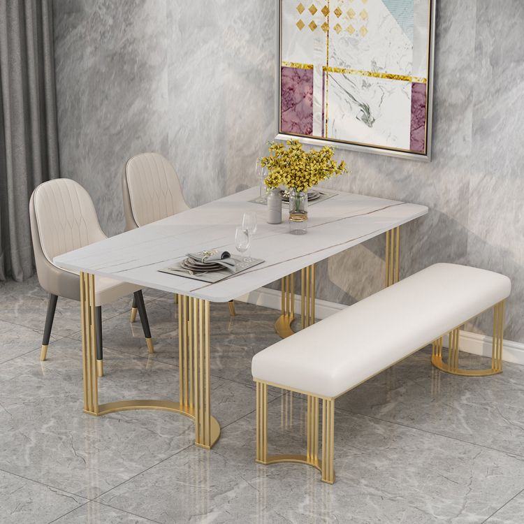 Stone Top Dining Set 1/2/5/6 Pcs Modern Dining Chairs with Upholstered