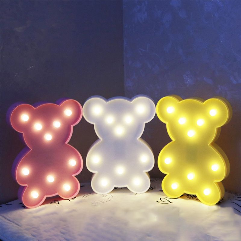 Simplicity LED Wall Night Night Light Lampone per orso per orso con tonalità di plastica per cardano