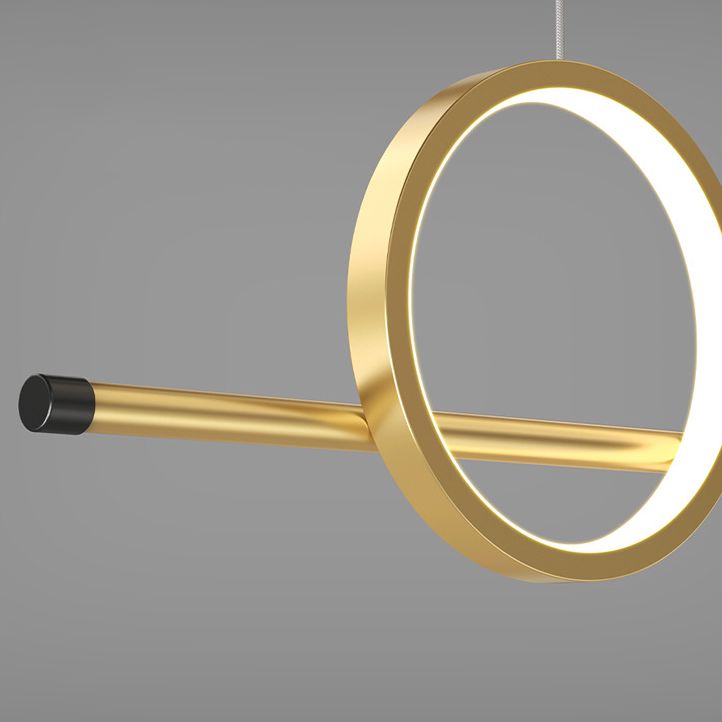 Modern Creative LED Island Light Aluminium Linear Pendant Light with Acrylic Shade