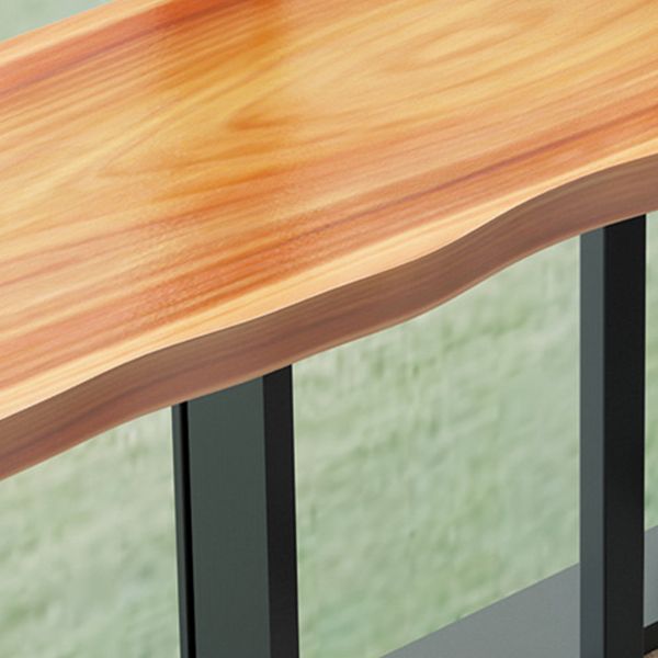 Industrial 1/2/7 Pieces Bar Table Set Rectangle Wood Bar Table with High Metal Stools