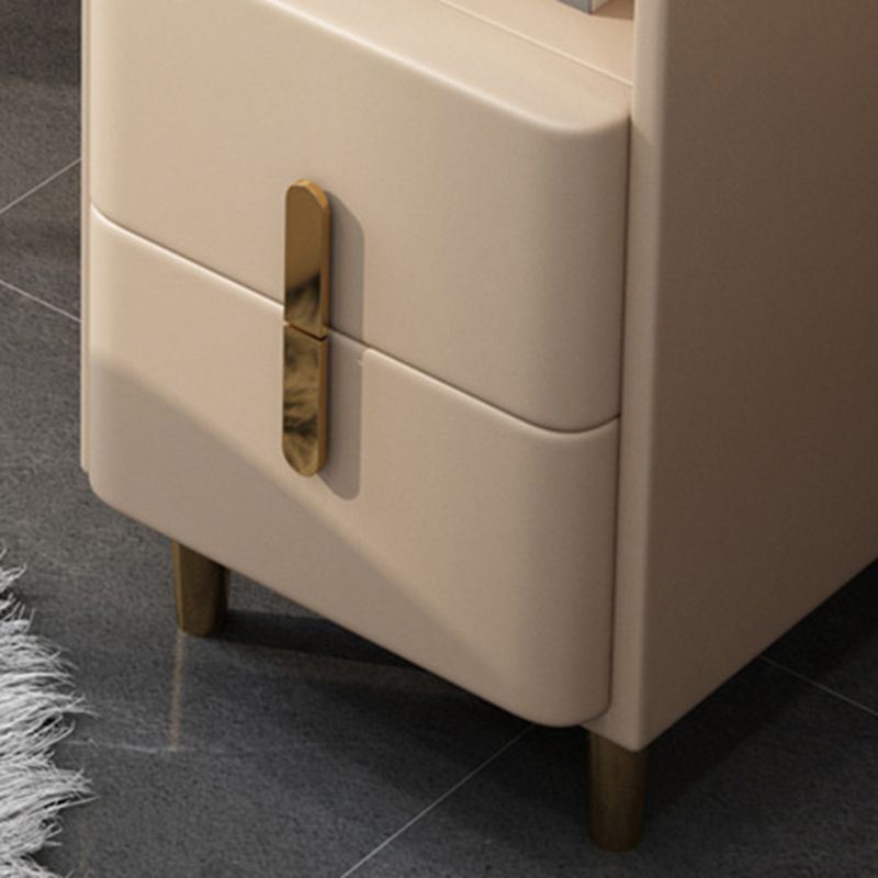 Modern Brown Glass Vanity Table with Stool Drawers Included Dressing Table
