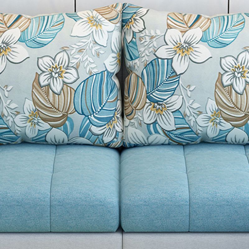 Nordic with Storage Fabric Living Room Pillows Slipcovered Seating