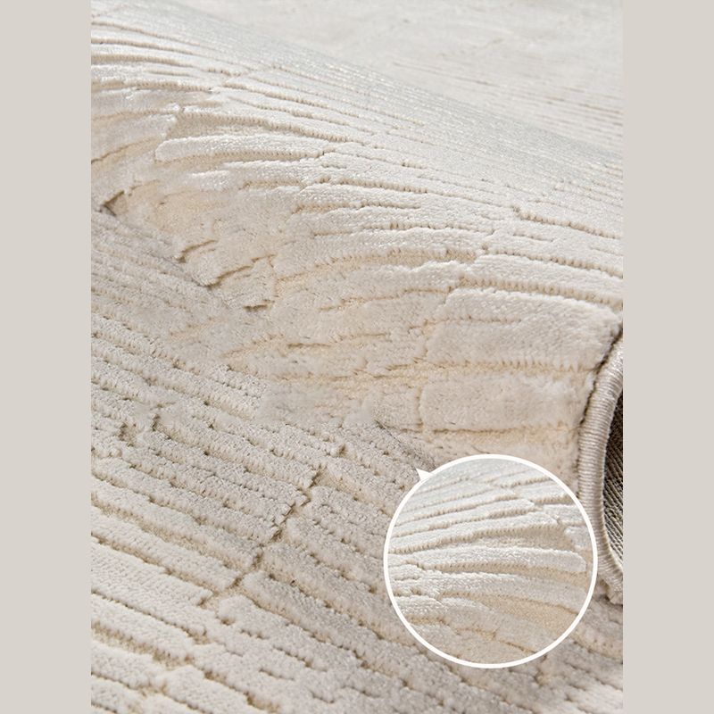 Simple Apricot Modern Rug Polyester Solid Color Area Rug Non-Slip Rug for Living Room