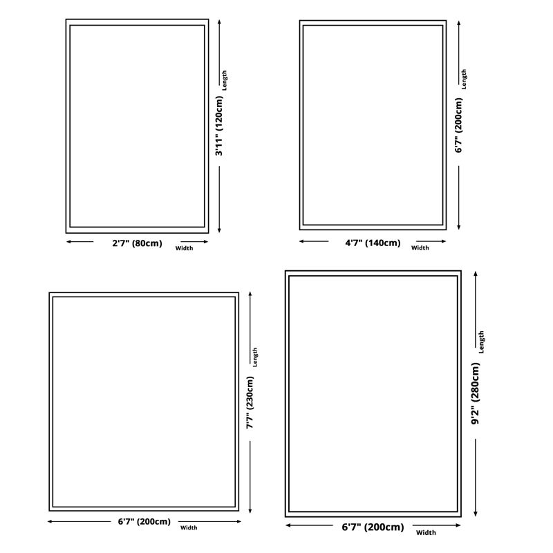 Fancy Red Tribal Pattern Area Rug Polyester Traditional Area Carpet Easy Care Rug for Living Room