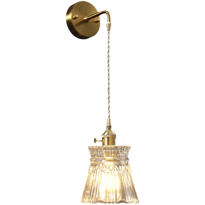 Modern Simple Wall Mounted Lamp Glass Wall Sconce for Living Room