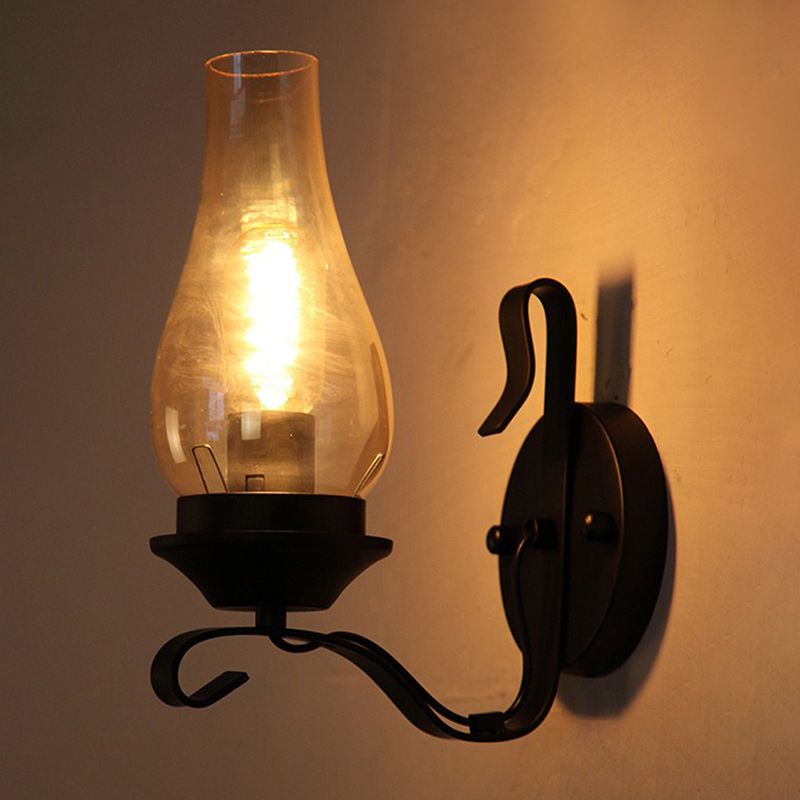 Industrial Metal Wall Sconce Lighting 1-Light Wall Mounted Lights for Dining Room