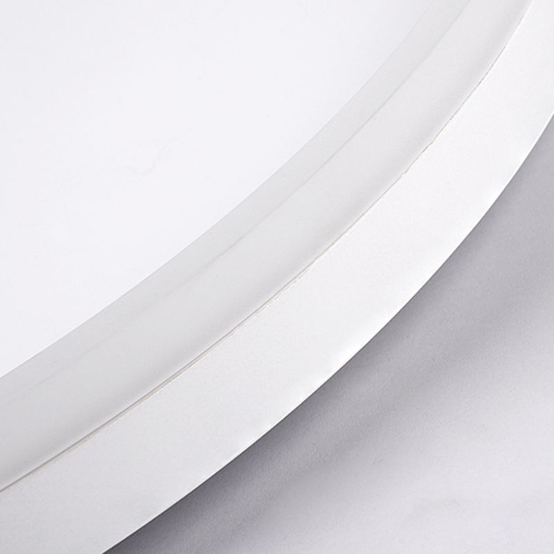 Metal Round Shape Flush Mount Light Modern 1 Light Flush Mount Lighting Fixtures in White