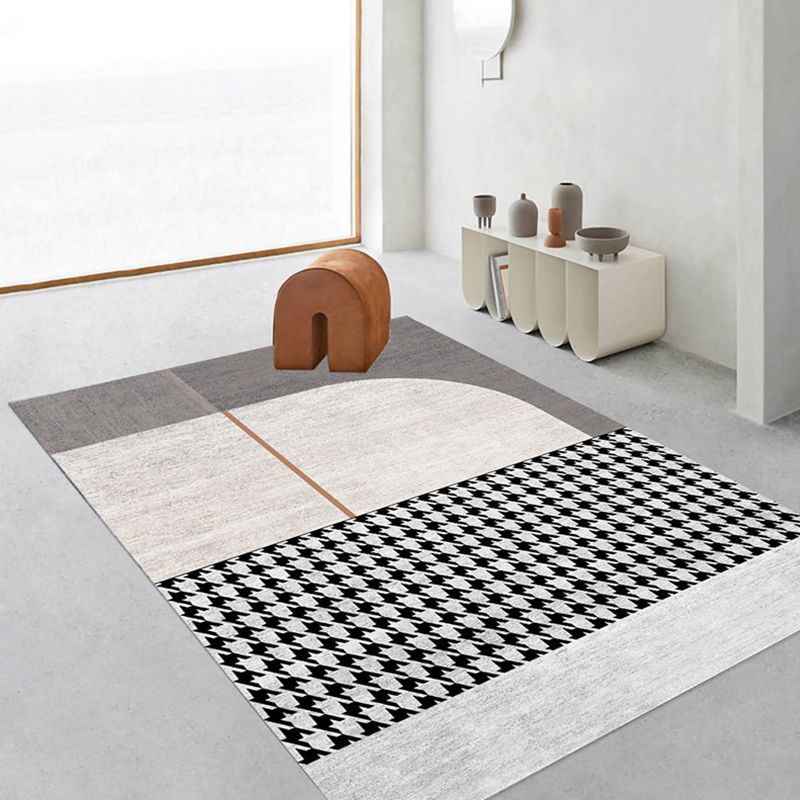 Funky Carpet Abstract Pattern Rug Living Room Polyester Carpet with Non-Slip Backing