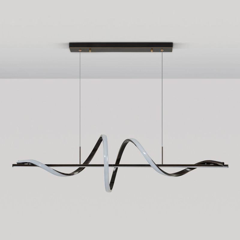 Single Black/Golden Kitchen Island Lighting Modern LED Island Pendant Lighting