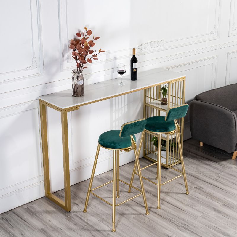 Glam Style Stone Pub Dining Set 1/2/3 Pcs Rectangular Pub Set for Indoor