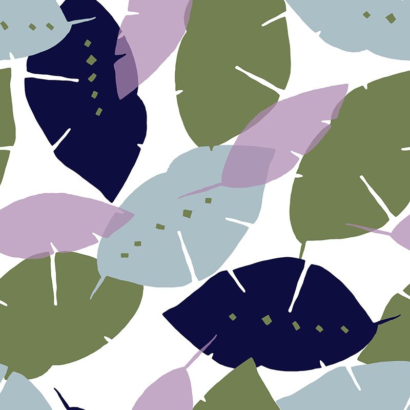 Illustration Tropical Plants Mural Decorative Wallpaper for Wall Decor