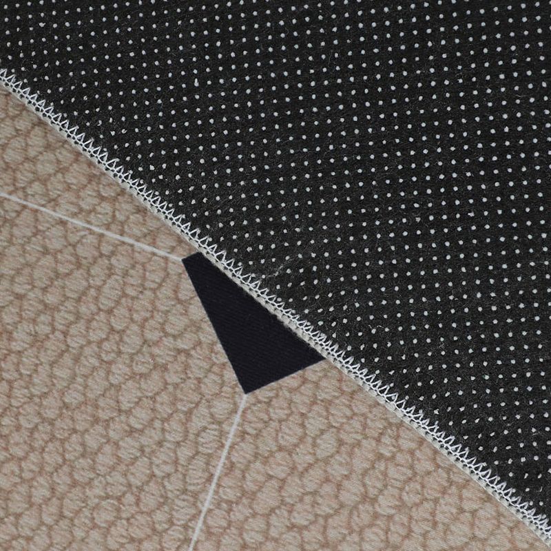 Gray Modern Carpet Polyester Check Pattern Carpet Stain Resistant Carpet for Living Room