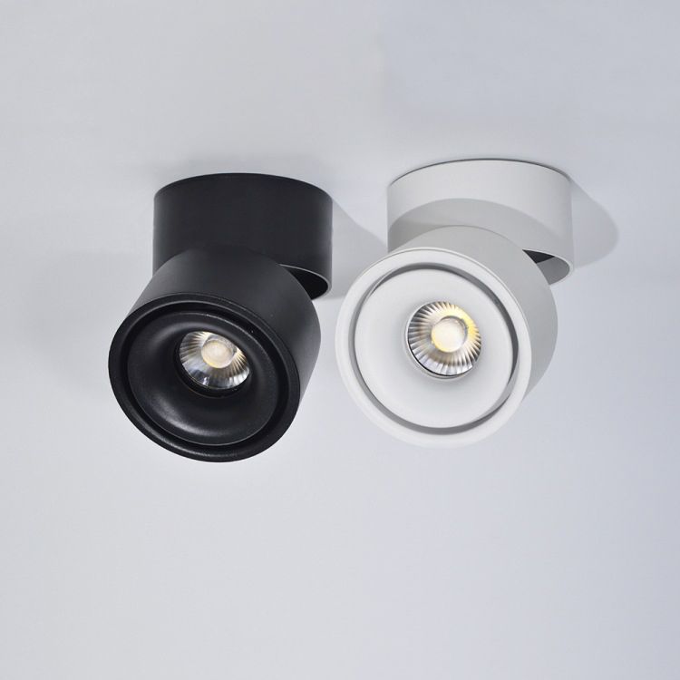 Modern Simple Style Metal Ceiling Light Adjustable Cylinder Shape Ceiling Lamp for Bedroom