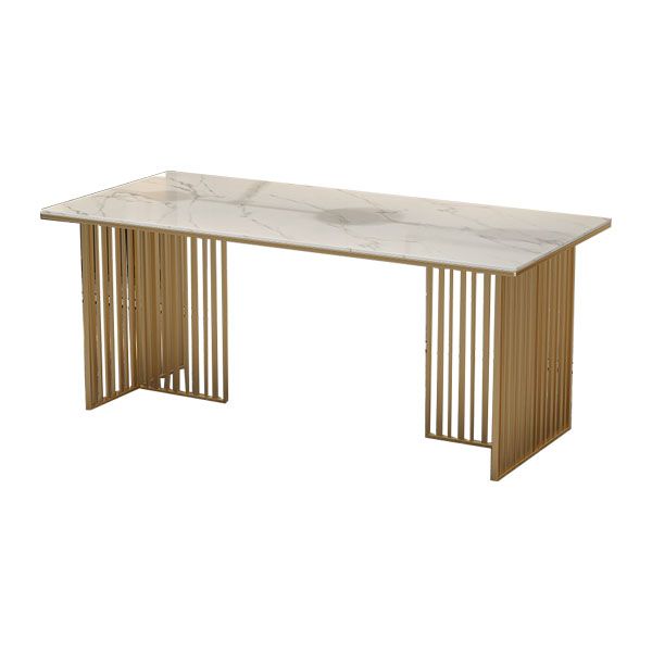 Luxury Dining Set 1/2/5 Pieces Sintered Stone Dining Table with Leather Chairs