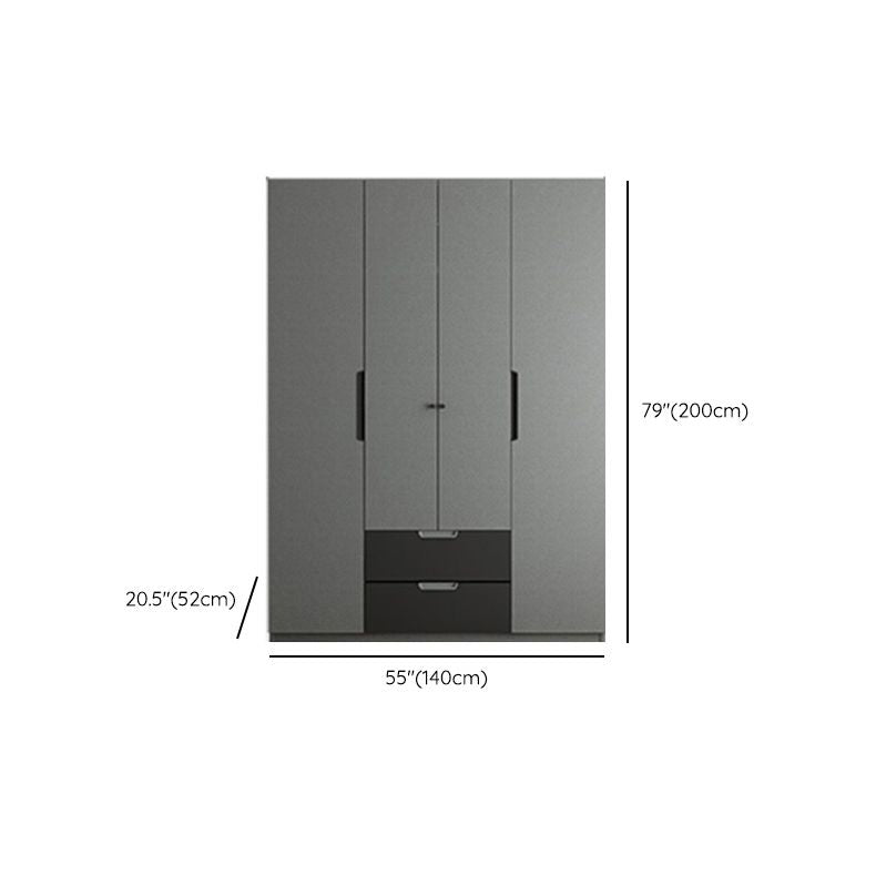 Contemporary Style Wardrobe Armoire Wood Armoire with Door for Bedroom