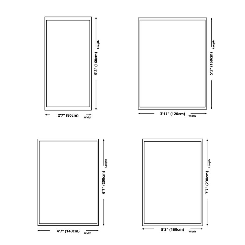 Grey Modern Area Rug Geometric Pattern Polyester Area Carpet Anti-Slip Rug for Home Decor