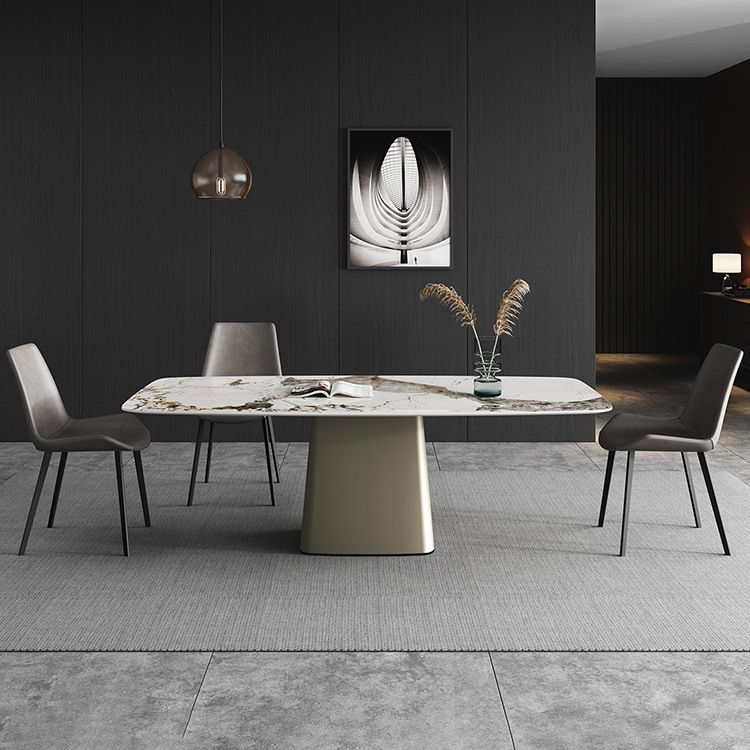 Glam Dinette Set for Dining Room 1/2/3/7 Pieces Glossy White Dining Table Set