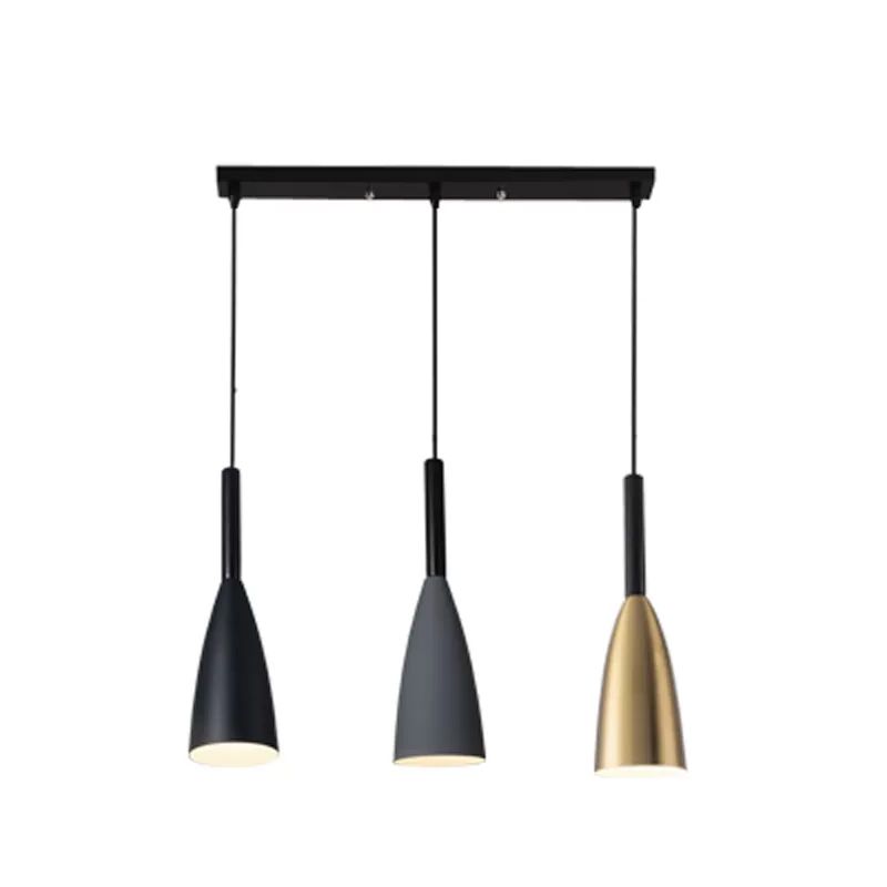 Noordse 3-licht diner hanglamp lamp traanvormig metaalhangend licht
