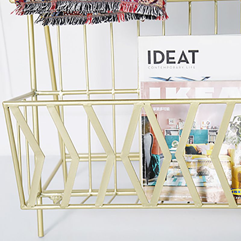 Metal 2 Shelf Book Shelf 13.4" W Modern Book Shelf Closed Back Vertical