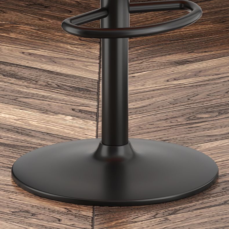 Home Adjustable Height Swivel Stool Contemporary Leather Barstool